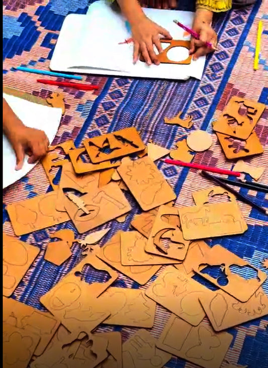 Wooden Drawing Stencils