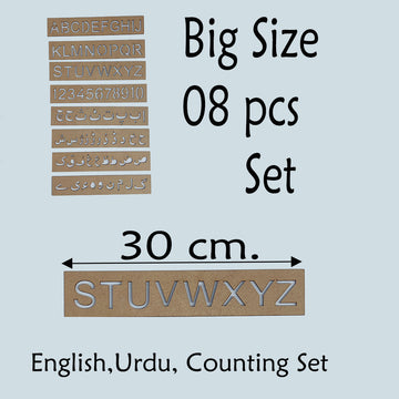 english Alphabets and number writting and learning stencils